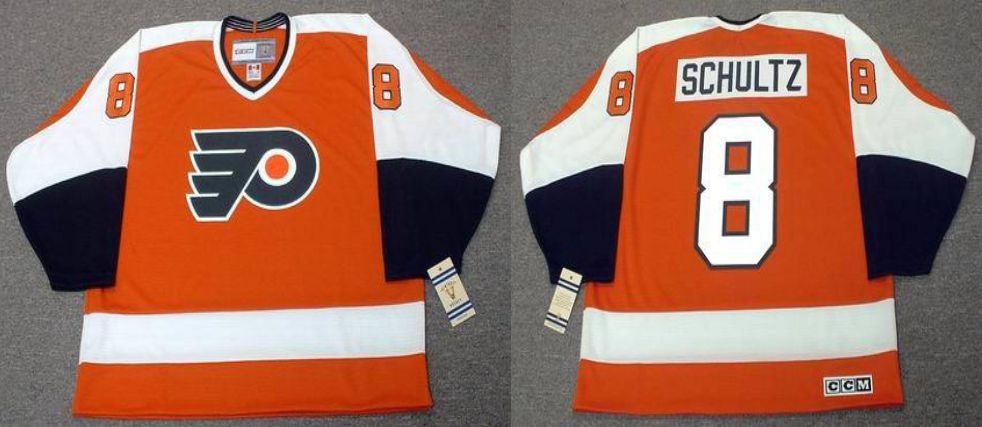 2019 Men Philadelphia Flyers 8 Schultz Orange CCM NHL jerseys